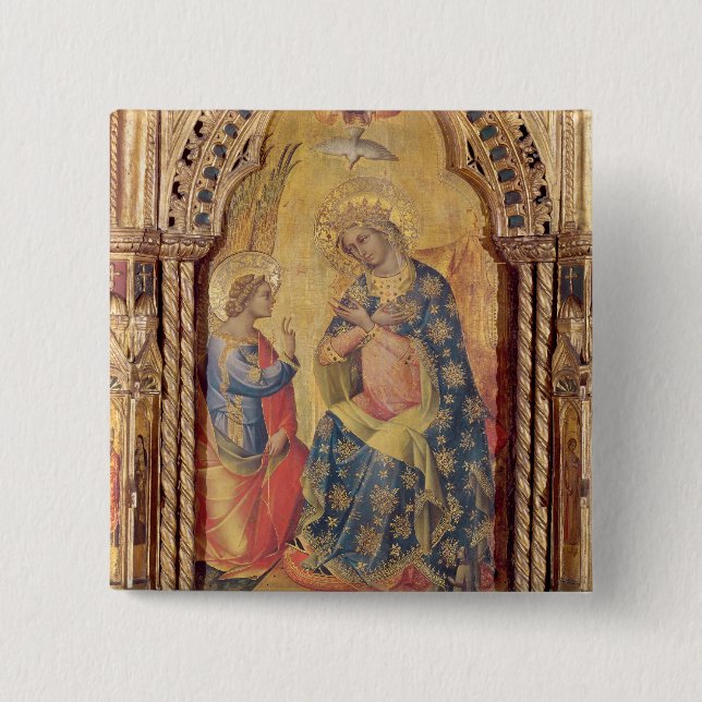 Annunciationen (del av polyptych) (olja på panel knapp (Framsida)