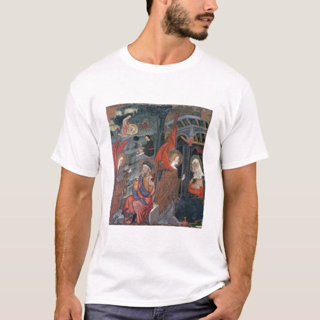 Annunciationen med shepherds skapar ost i t tee shirt (Framsida)