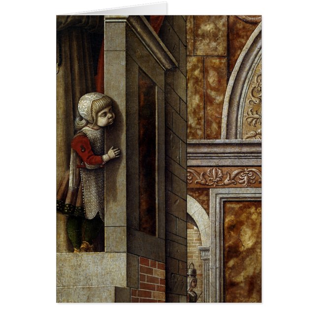 Annunciationen med St. Emidius, 1486 Hälsningskort (Framsidan)