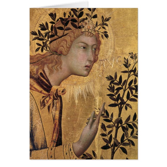 Annunciationen med St Margaret Hälsningskort (Framsidan)