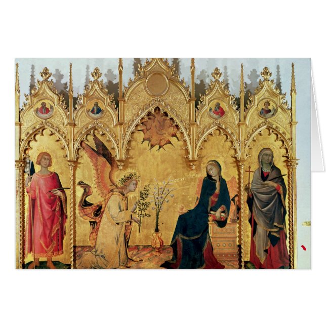 Annunciationen med St Margaret och St. Hälsningskort (Framsidan Horizontal)