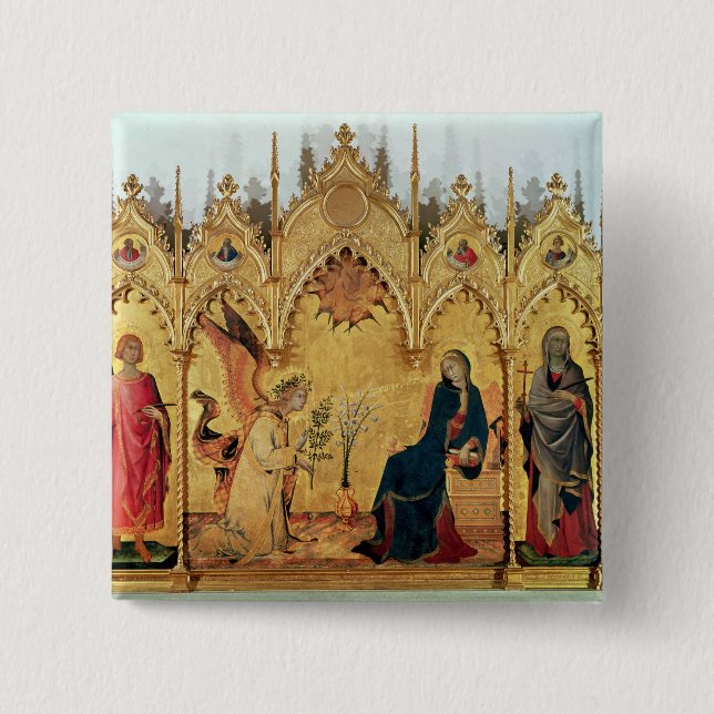 Annunciationen med St Margaret och St. Knapp (Framsida)