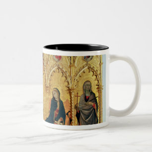 Annunciationen med St Margaret och St. Två-Tonad Mugg