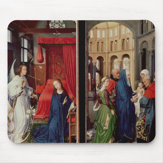 Annunciationen och presentationen i tempel musmatta (Framsidan)