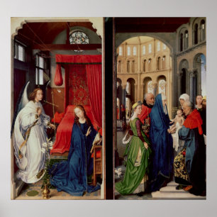 Annunciationen och presentationen i tempel poster