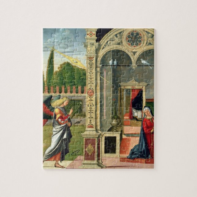 Annunciationen (olja på panel) 2 pussel (Vertikal)