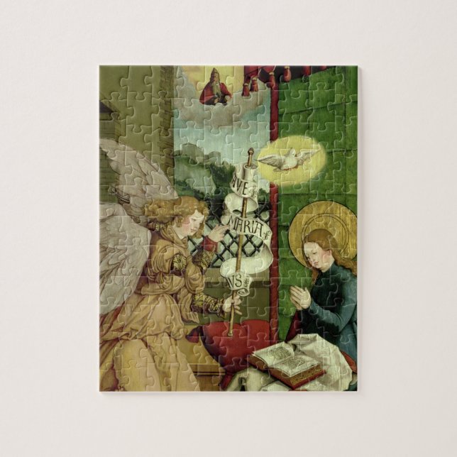Annunciationen (olja på panel) pussel (Vertikal)