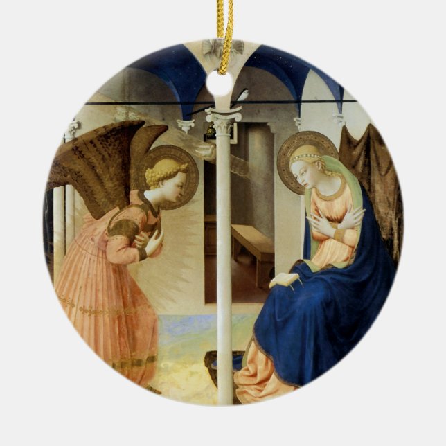 Annunciationen vid Fra Angelico Julgransprydnad Keramik (Framsidan)