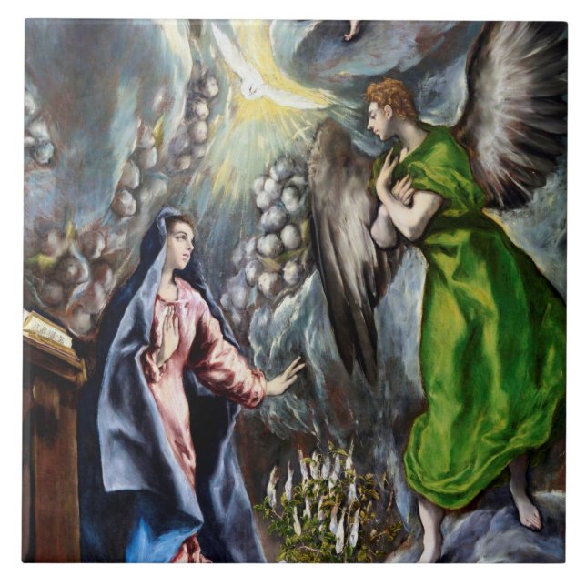 Annunción El Greco Kakelplatta (Framsidan)