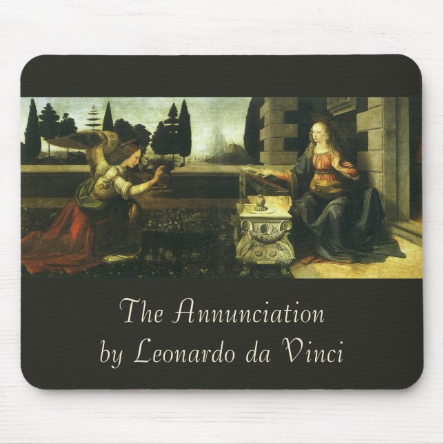 Annunering av Herren av Leonardo da Vinci Musmatta (Framsidan)