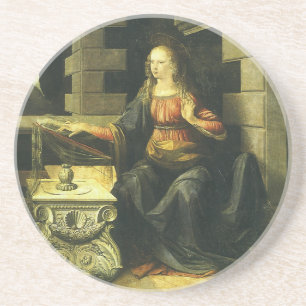 Annunering av Herren av Leonardo da Vinci Underlägg Sandsten