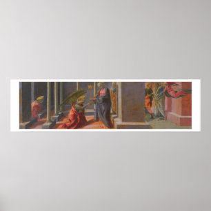 Annuneringen (predella of the Barbadori Altarp) Poster
