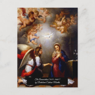 Annunktion av Bartolomé Esteban Murillo Vykort