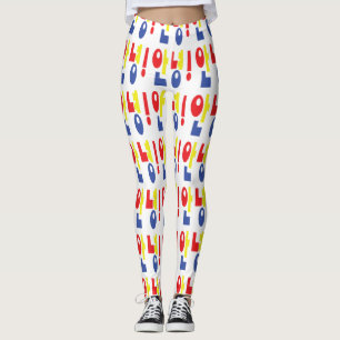 Annyeong! Koreanska Hi/Hej 안 녕 Hangul Language Leggings