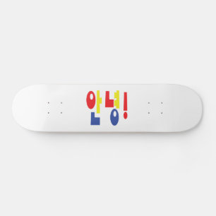Annyeong! Koreanska Hi/Hej 안 녕 Hangul Language Mini Skateboard Bräda 18,5 Cm