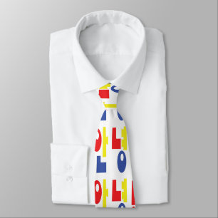 Annyeong! Koreanskt hög/hej안녕Hangul språk Slips