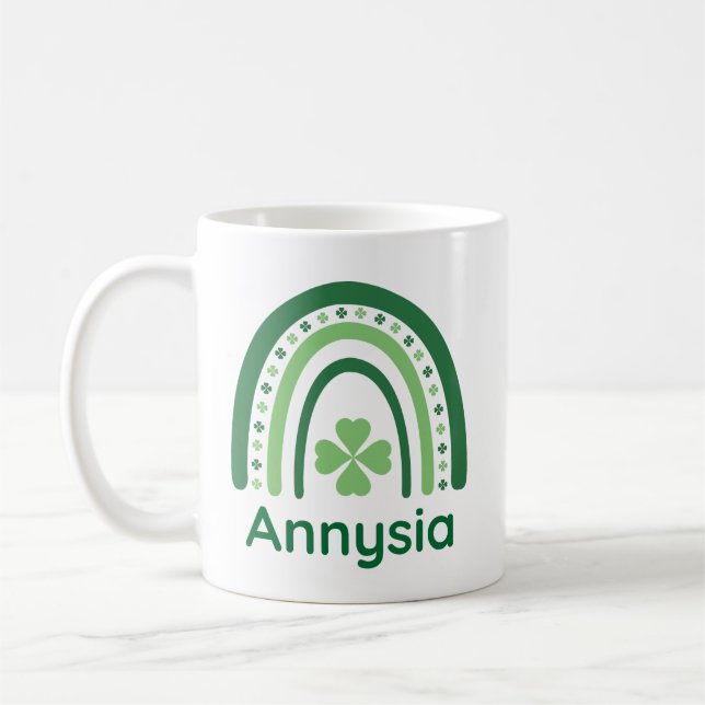 Annysia Namn Klöver Boho Rainbow Kaffemugg (Vänster)