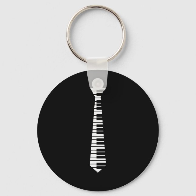 Ano Neck Tie Funny Humorous Keyboard Music Player  Nyckelring (Framsida)