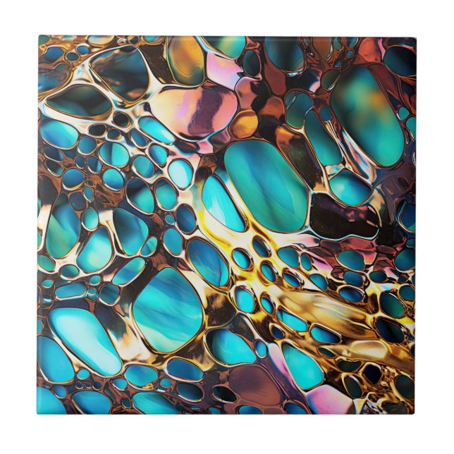 Anodiserad Metall Art Tile Kakelplatta (Framsidan)