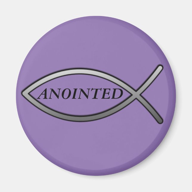 ANOINTED citationsteckenJesus fisk Magnet (Framsidan)