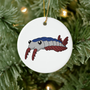 Anomalocaris- Förhistoriskt djur Julgransprydnad Keramik
