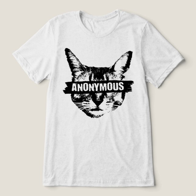 Anonym Katt T Shirt (Design Framsida)