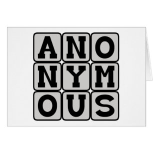 anonym, kollektiv hälsningskort