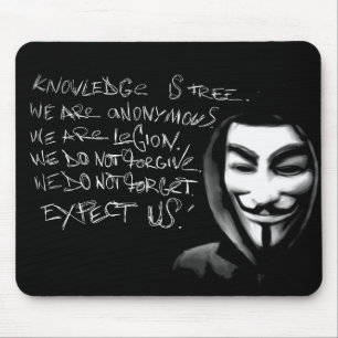 Anonym kunskap är fria Mousepad Musmatta
