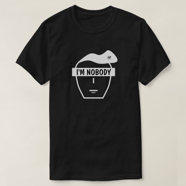 Anonym Okänd Mysterisk Tecknad Ansikte T Shirt (Design framsida)