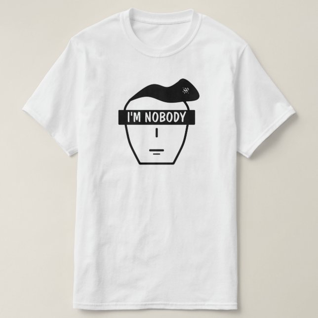 Anonym Okänd Mysterisk Tecknad Ansikte T Shirt (Design framsida)