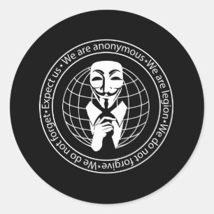 Anonym säl runt klistermärke