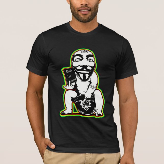 Anonym skjorta för sedvanerättgrafitti t vid DMT T Shirt (Framsida)