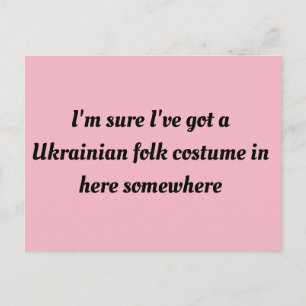 anonym svart tv-show citat ukrainsk folkdräkt vykort
