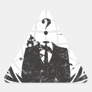 anonym triangelformat klistermärke