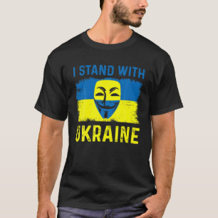 Anonym ukrainsk Älskare I står med Ukrainas FLA T Shirt