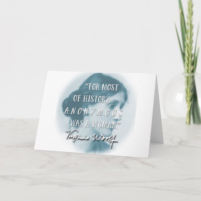 Anonym var en blått för det kvinna~-Virginia Woolf Kort (Framsida)