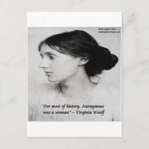 "Anonym var en kvinna" - Virginia Woolf Vykort