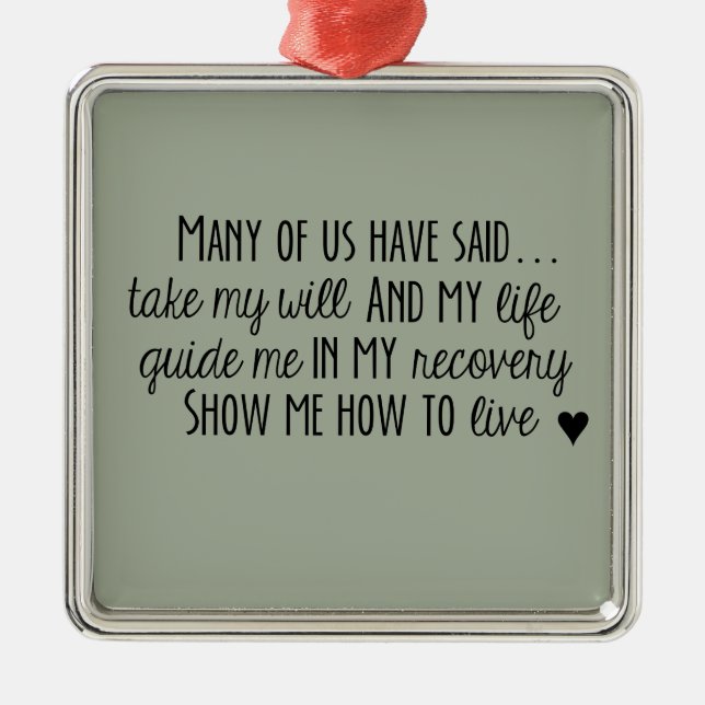 Anonyma kliver 3rd för narkotiskt preparat julgransprydnad metall (Framsidan)