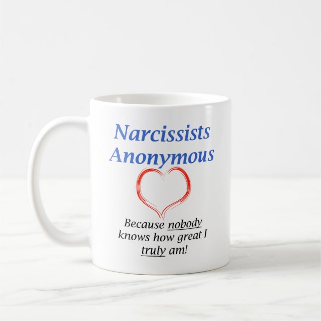 Anonyma Narcissists Kaffemugg (Vänster)