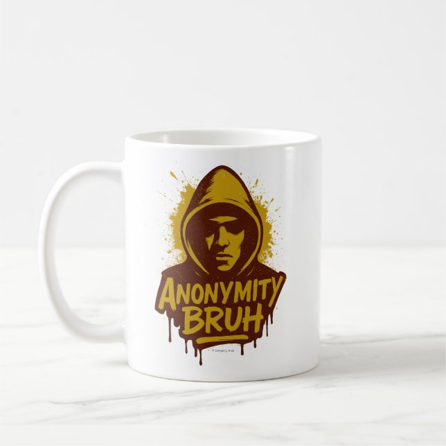Anonymitet Bruh LOGO -  Kaffemugg (Vänster)