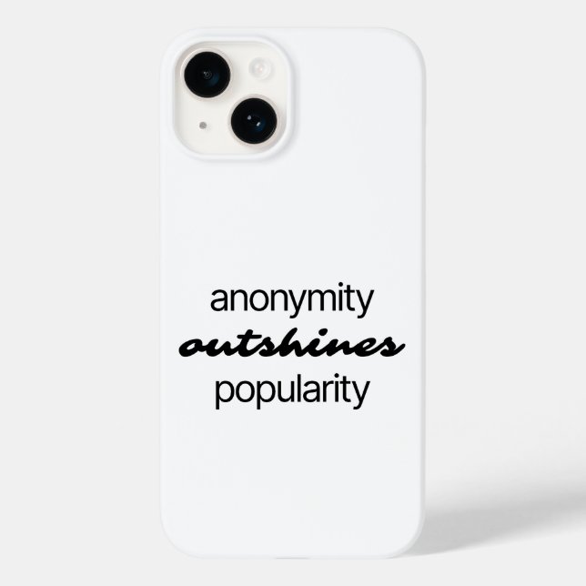Anonymitet iphone case (Baksida)