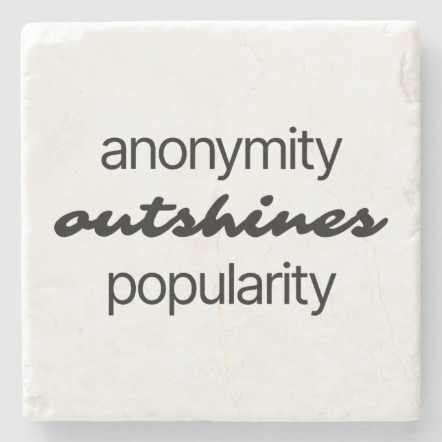 Anonymitet Marble Stone Underlägg (Framsidan)