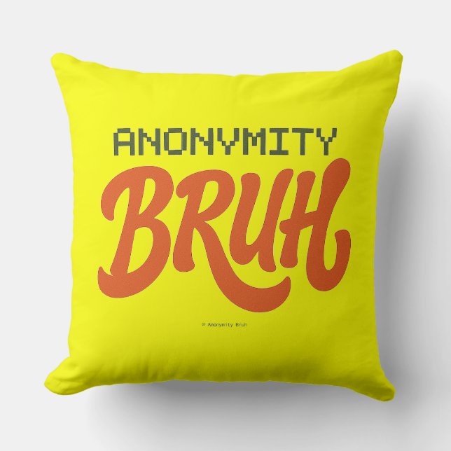 Anonymity Bruh Logotyp - Kuddöverdrag Kudde (Framsida)
