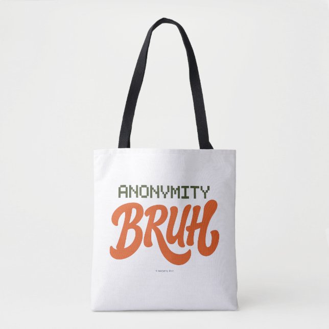 Anonymity Bruh-logotyp - Tote Tygkasse (Framsida)