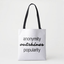 Anonymity Shoulder Tote Bag Tygkasse