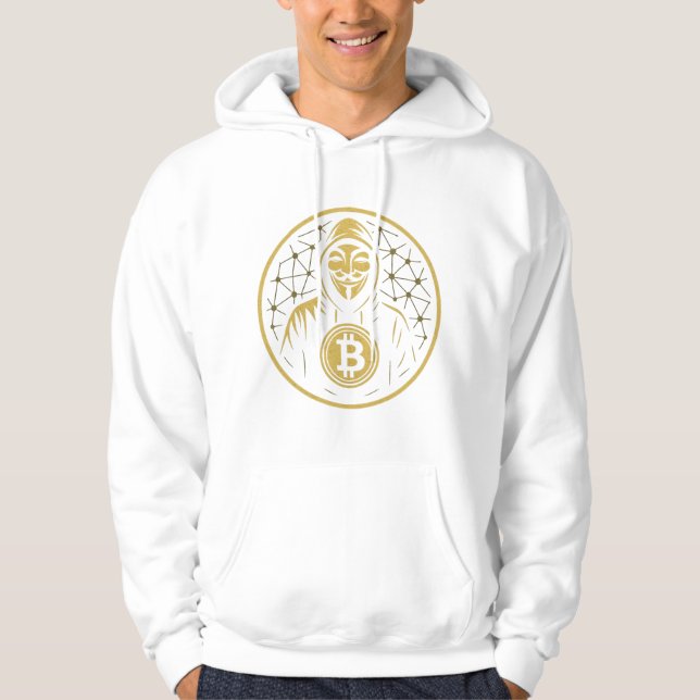 Anonymous Crypto Hoodie - Hacker Mask & Legendary (Framsida)
