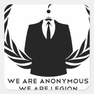 Anonymous Fyrkantigt Klistermärke