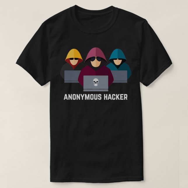 Anonymous Hacker Funny Programmer t T Shirt (Design framsida)
