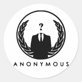 Anonymous Logo Runt Klistermärke