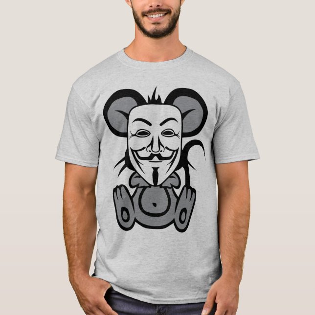 anonymousse anonymous souris 2 humour geek t shirt (Framsida)